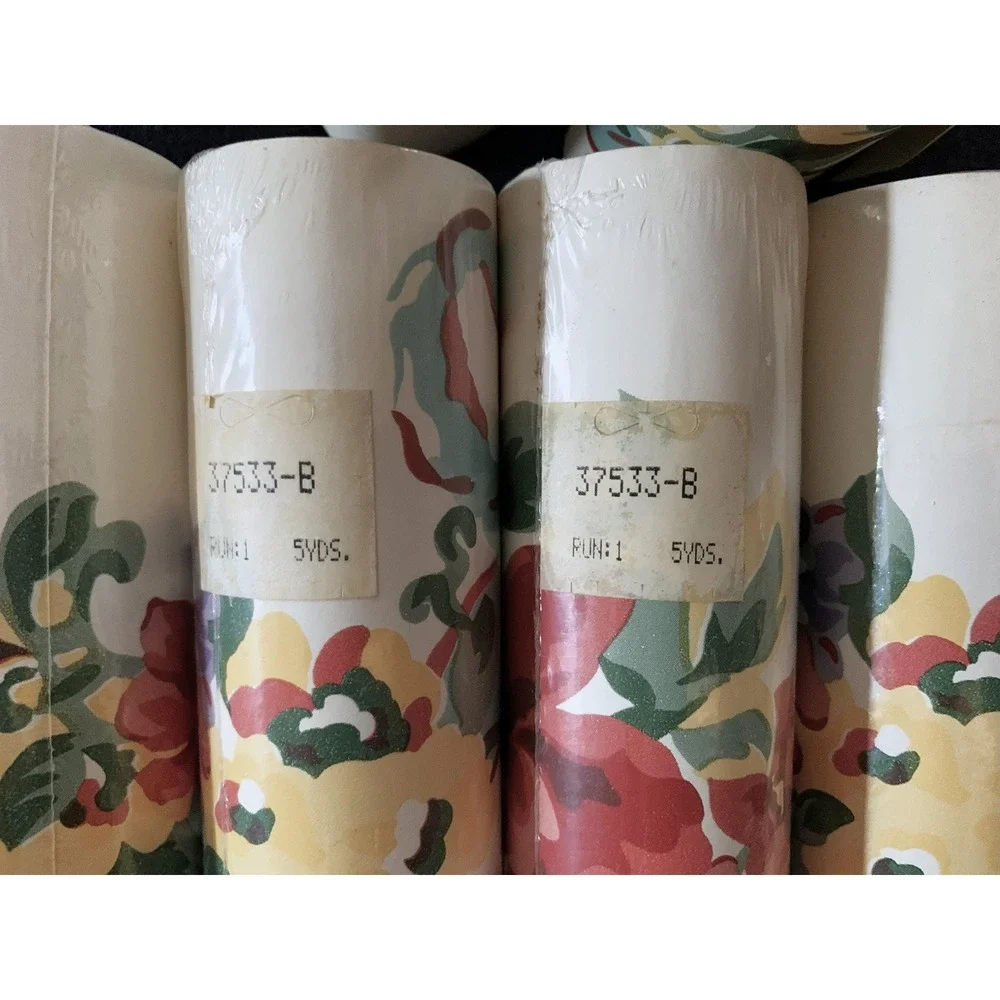 7 Vintage Floral Wallpaper‎ Border Rolls: Cottage Granny Core Style NOS Lot Read